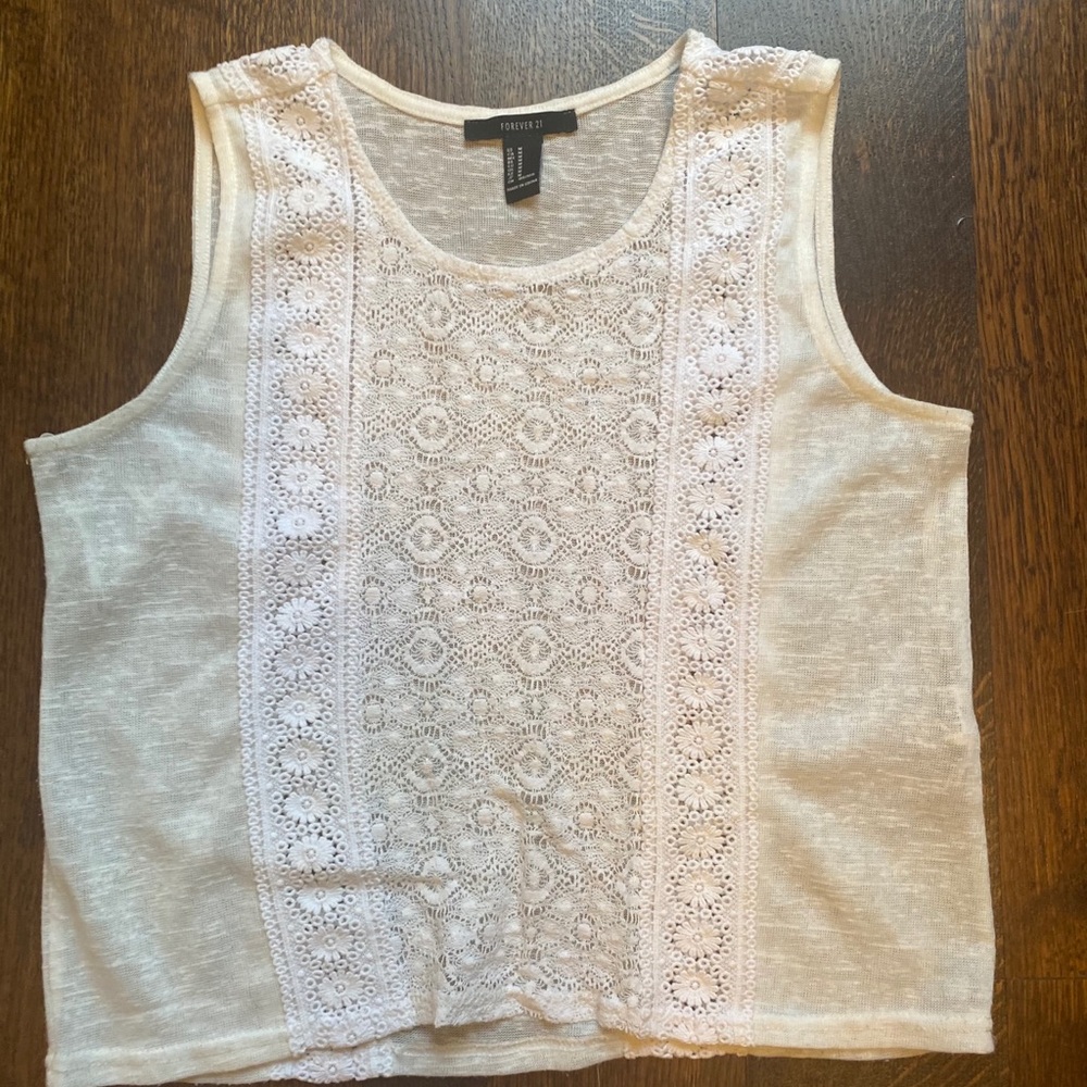 F21 Lace Crop Tank
